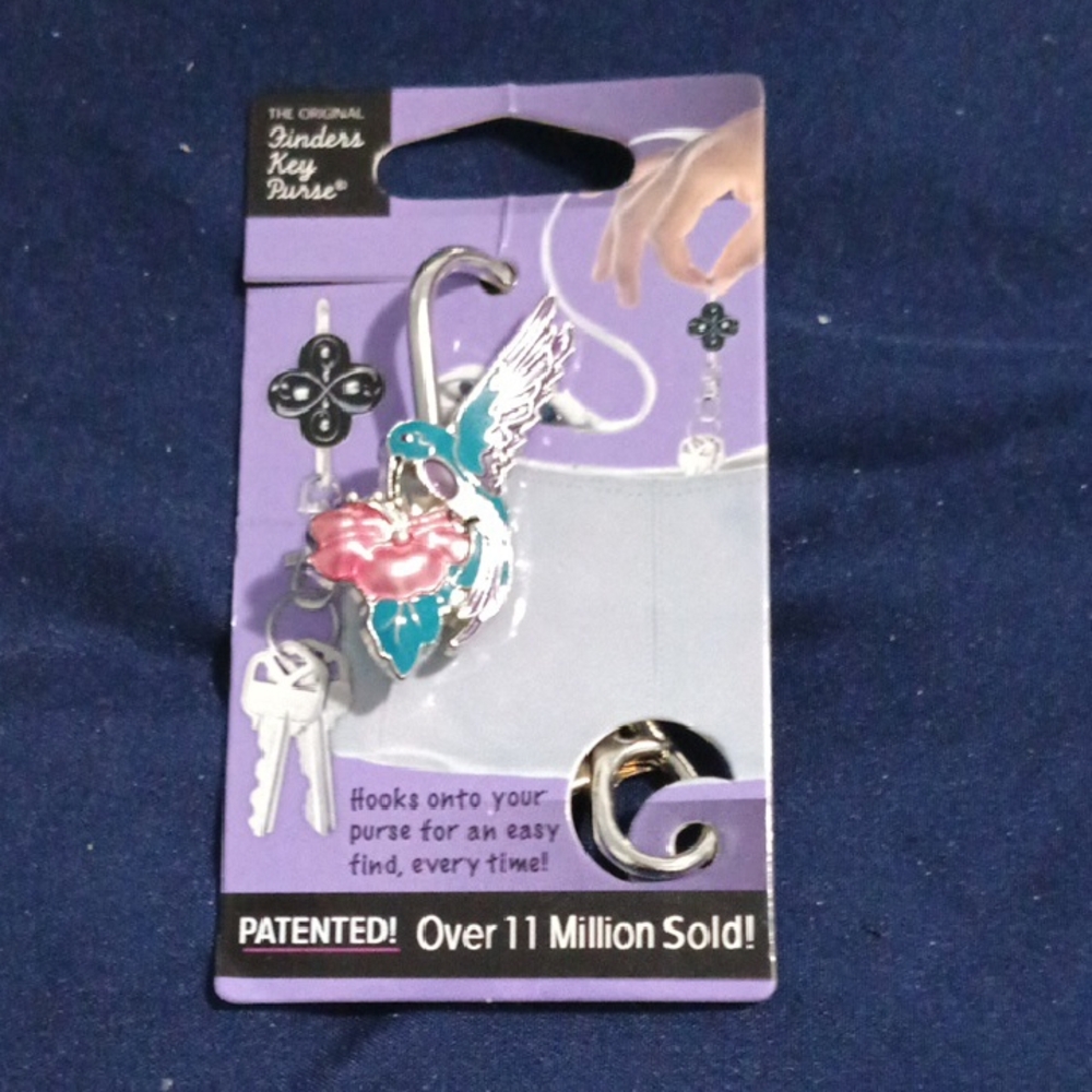 Key Purse Pink and Silver Key Holder